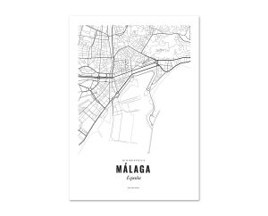 Malaga poster kaart